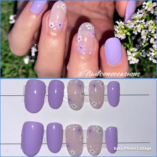 Handmade press on nails | oval shape| summer nails| false nails | beauty gift sets | glue on nails | gel nails | BIAB | purple nails | acrylic nails | salon ready | short gel nails | removable nails | stick on nails | UK free delivery | luxury nails |