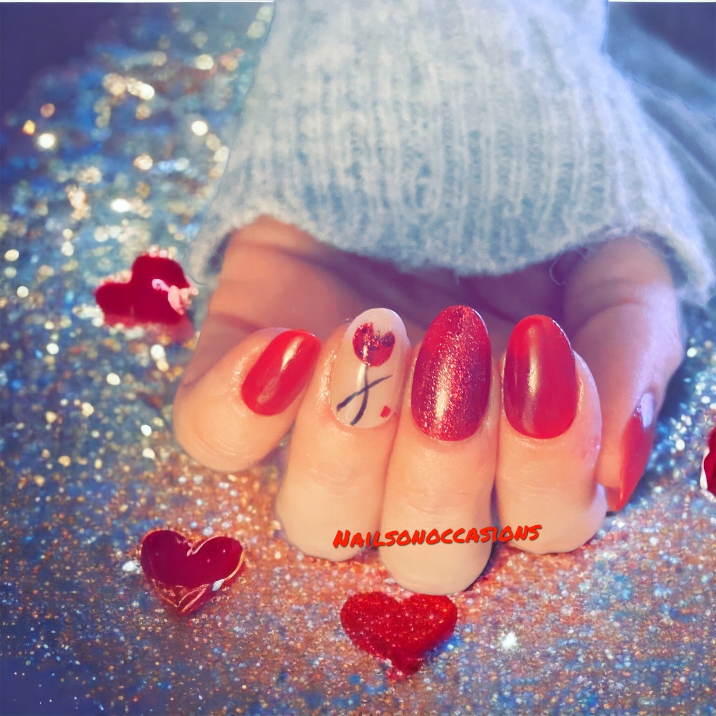 Press On Nails | DIY Nails | Short red Gel Nails | Acrylic Nails | False Nails | Fake Nails | Thanksgiving Nails | BIAB | Handmade | Removable Nails | Stick on nails | UK free delivery | autumn nails | Nails on occasions | salon ready | round shape |