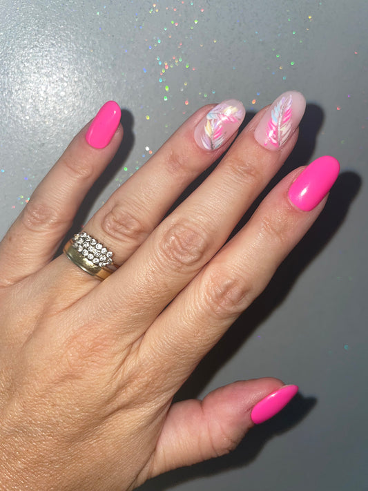 Press On Nails | carnival Nails | Short pink Gel Nails | Acrylic Nails | False Nails | Fake Nails | Thanksgiving Nails | BIAB | Handmade | Removable Nails | Stick on nails | UK free delivery | Summer nails | Nails on occasions | salon ready | Oval shape |