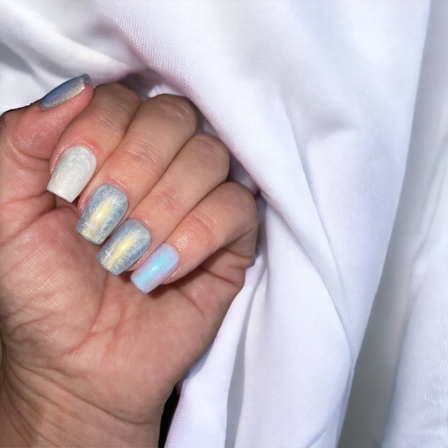 Press On Nails | wedding Nails | Short blue Gel Nails | Acrylic Nails | False Nails | Fake Nails | Thanksgiving Nails | BIAB | Handmade | Removable Nails | Stick on nails | UK free delivery | Gel nails | Nails on occasions | salon ready | coffin shape |