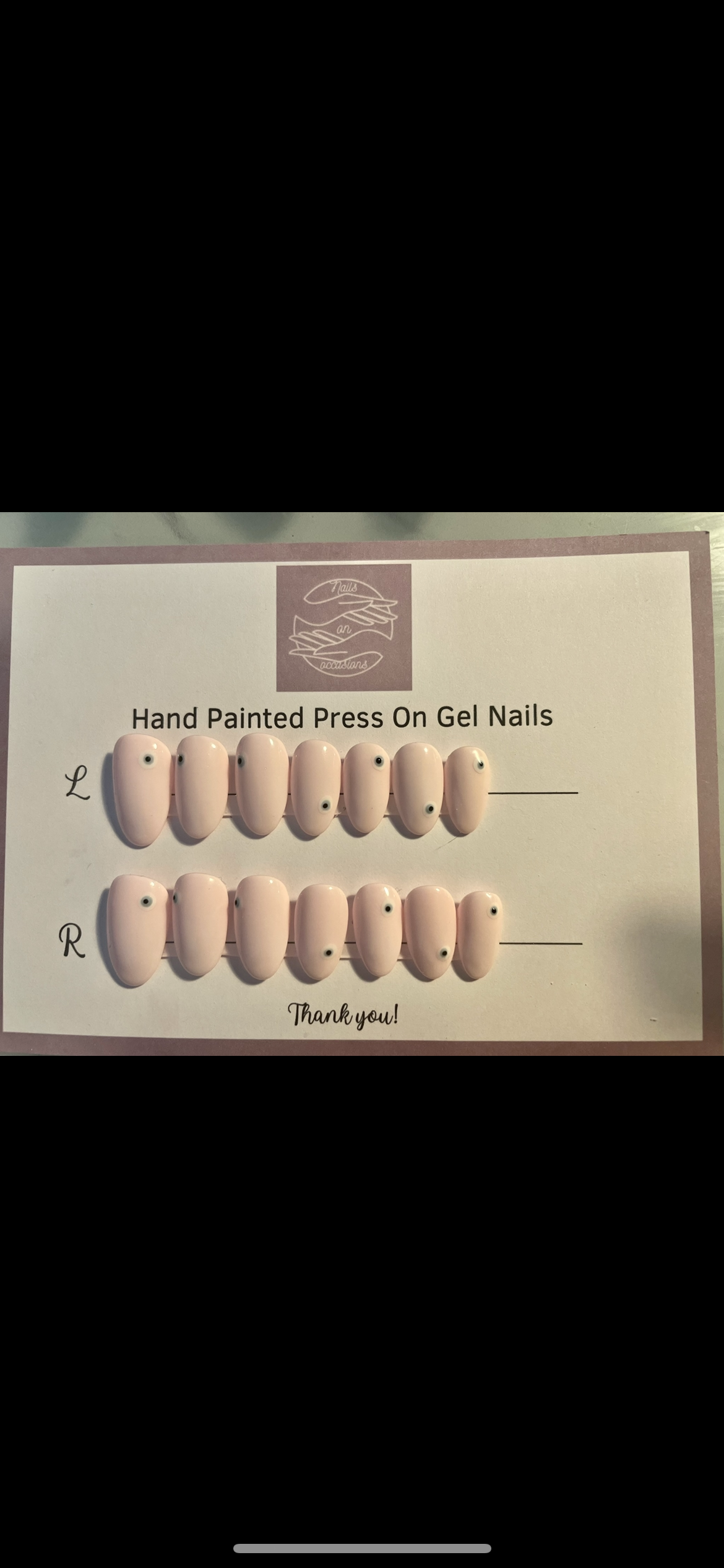 Press On Nails | milky white Nails | Short round Gel Nails | Acrylic Nails | False Nails | | Thanksgiving Nails | BIAB | Handmade | Removable Nails | Stick on nails | UK free delivery | Summer nails | Nails on occasions | salon ready | evil eye nails |