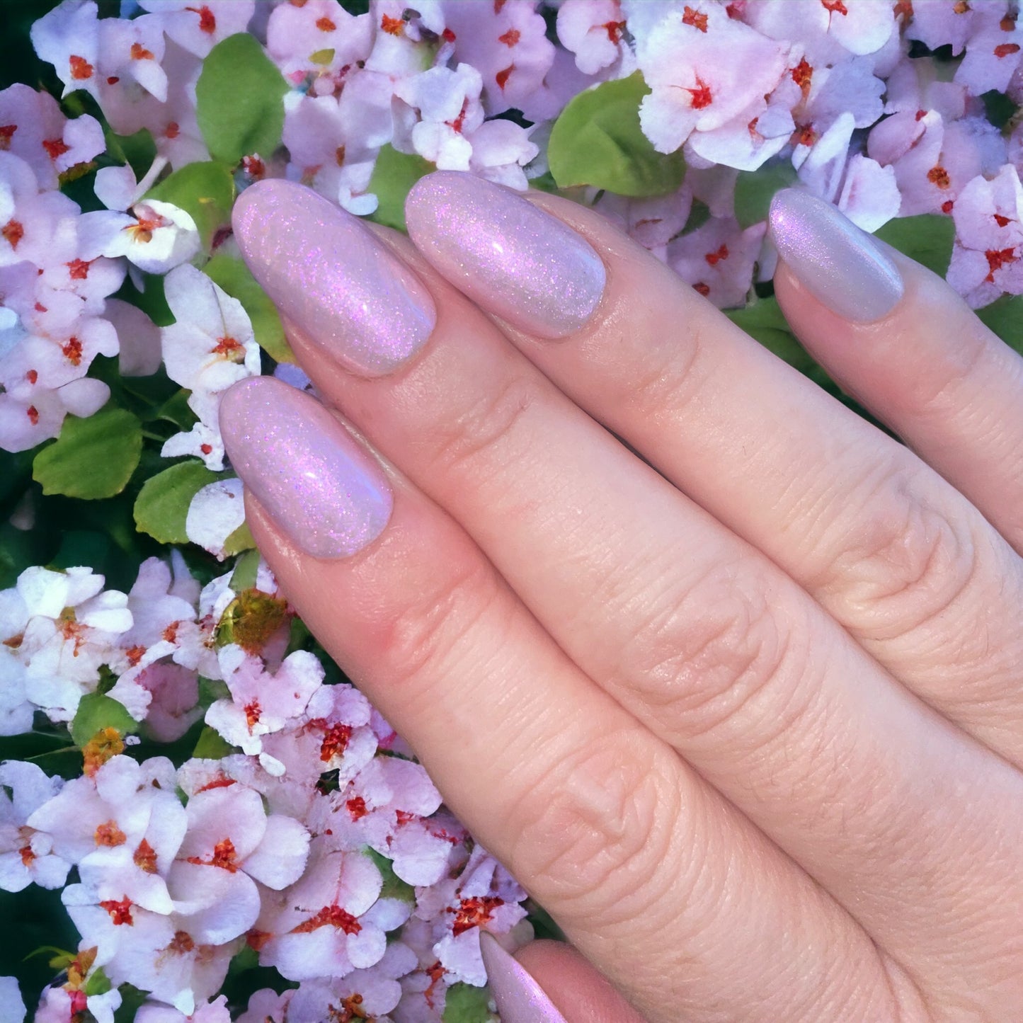 Medium short gel nails | pearlescent nails | press on nails | false nails | summer nails | bride to be nails | wedding nails | birthday gift | UK Free Delivery |  BIAB | Gel Nails | Acrylics | Pink Nails | Beauty Gifts | Reusable | Removable | Minimalist