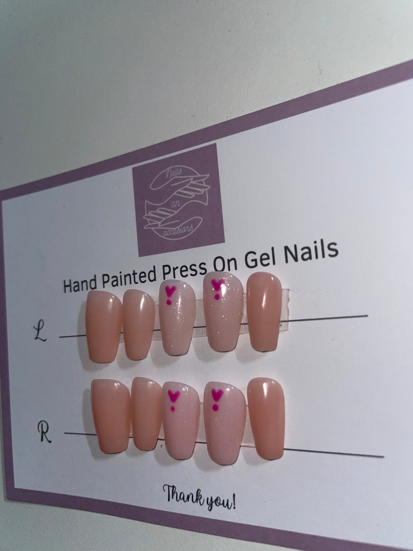 Press On Nails | Short pink Gel Nails | Acrylic Nails | False Nails | Fake Nails | Thanksgiving Nails | BIAB | Handmade | Removable Nails | Stick on nails | UK free delivery | Summer nails | Nails on occasions | salon ready | Coffin shape | glitter nails