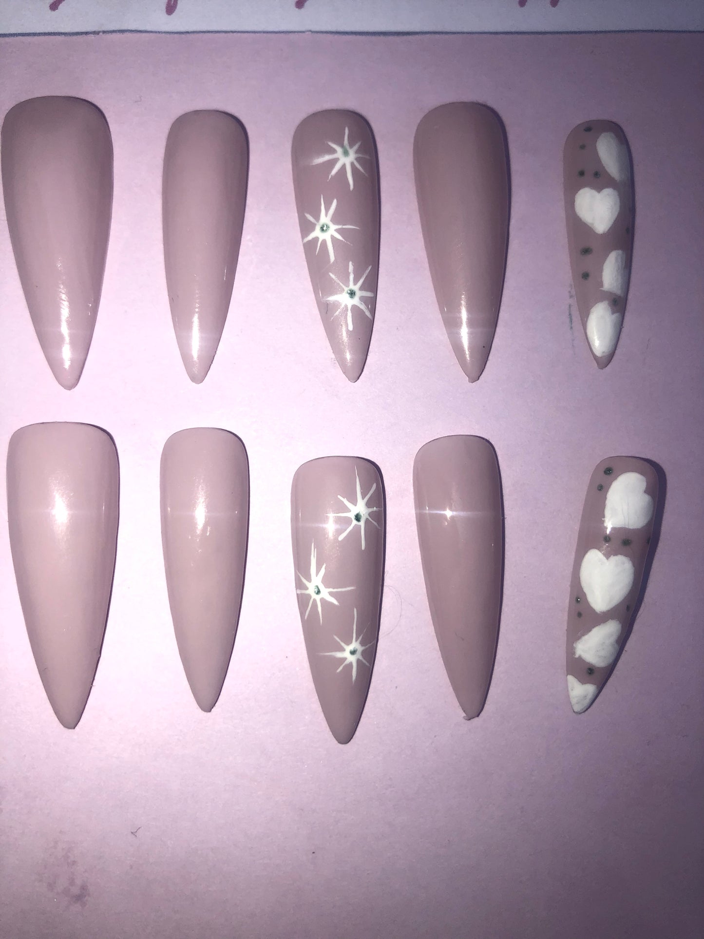 Long Stiletto Lilac press on nails