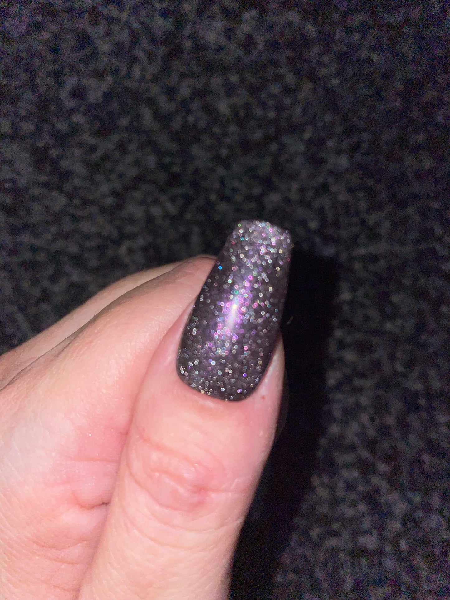 Medium Coffin Reflective glitter  press on nails