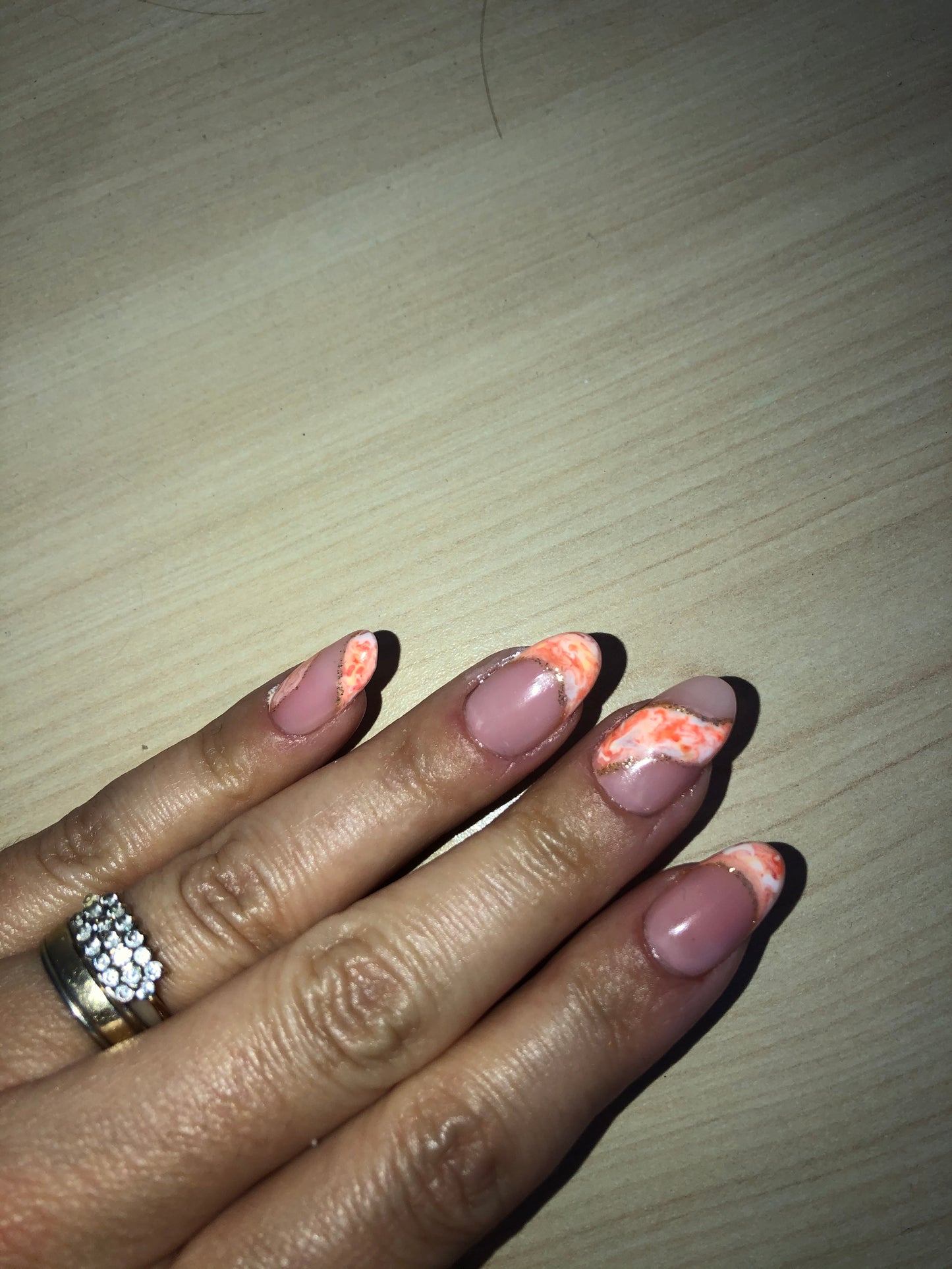 Press On Nails | Autumn Nails | Marble Nails | Short Orange Gel Nails | Acrylic Nails | False Nails | Fake Nails | Thanksgiving Nails | BIAB | Handmade | Removable Nails | Stick on nails | UK free delivery | Summer nails | Nails on occasions | Salon ready